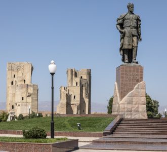 Uzbekistan: Shakhrisabz, palazzo Ak-Saray e Samarcanda